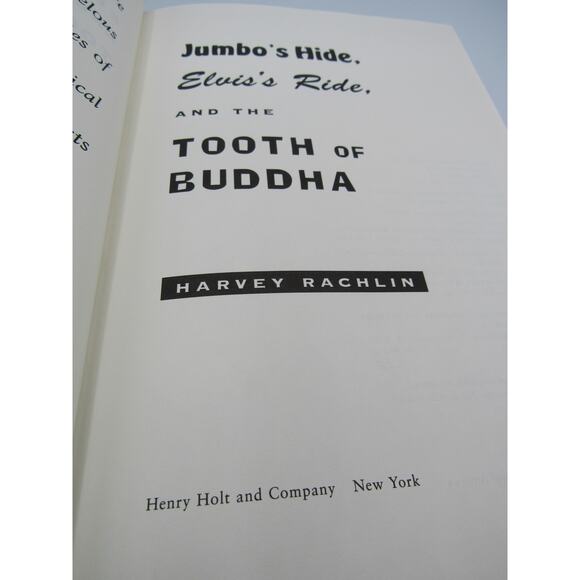 Jumbo's Hide, Elvis's Ride, Tooth Buddha First Edition 2000 Harvey Rachlin - Picture 12 of 12